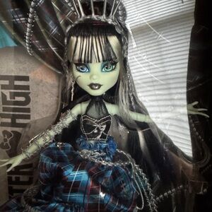 Monster High Doll with Blue and Black Dress
